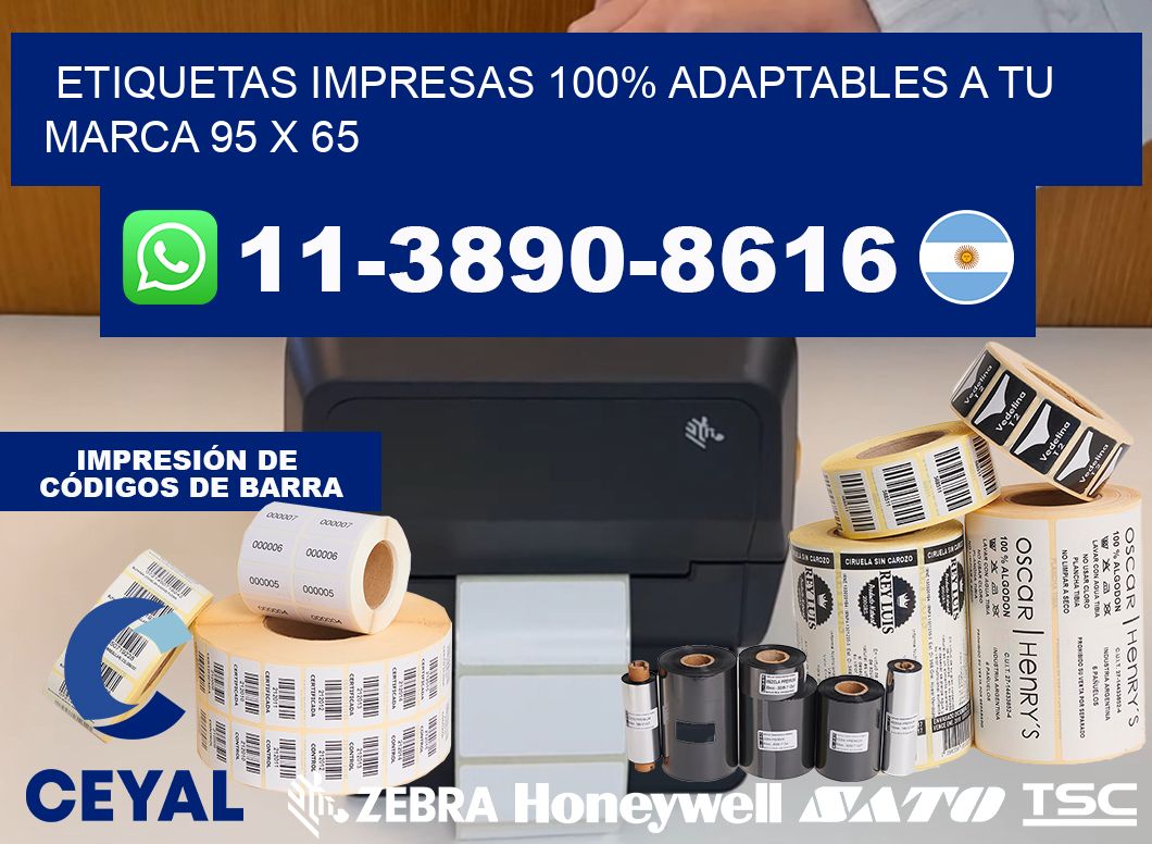 etiquetas impresas 100% adaptables a tu marca 95 x 65