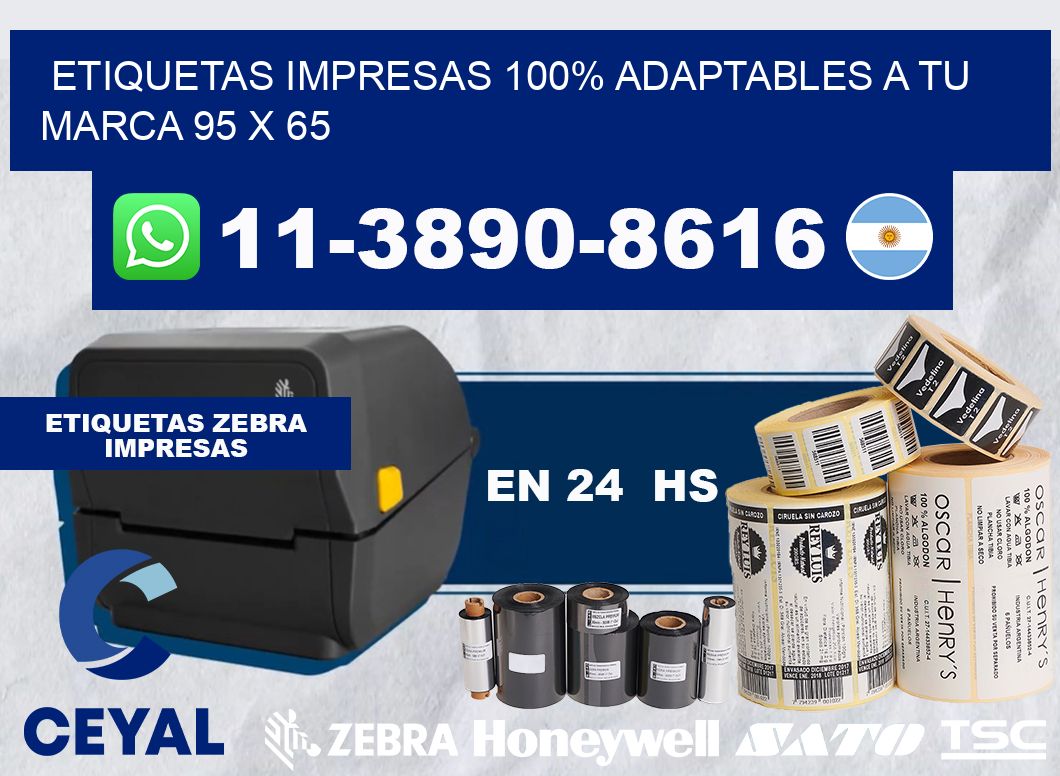 etiquetas impresas 100% adaptables a tu marca 95 x 65