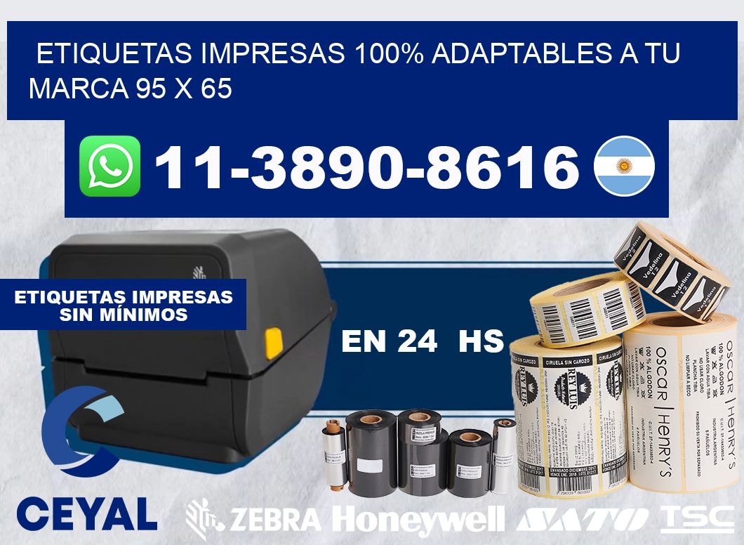 etiquetas impresas 100% adaptables a tu marca 95 x 65