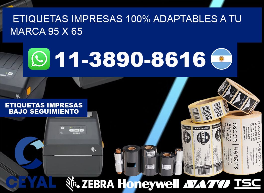 etiquetas impresas 100% adaptables a tu marca 95 x 65
