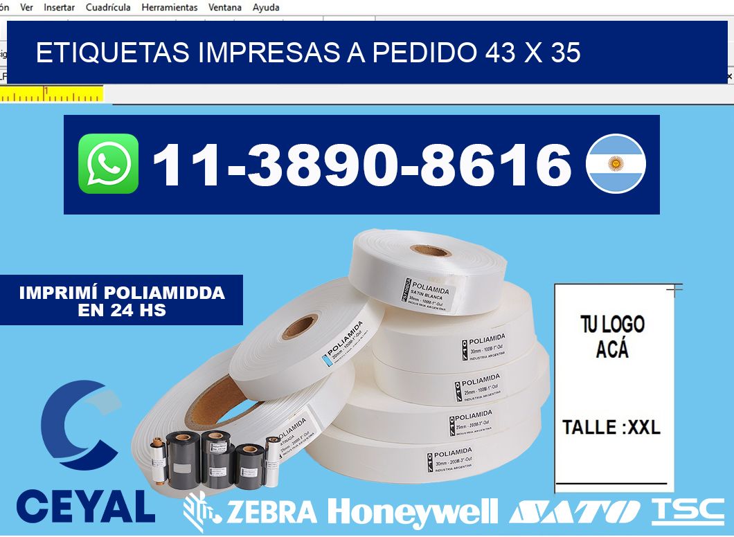 etiquetas impresas a pedido 43 x 35