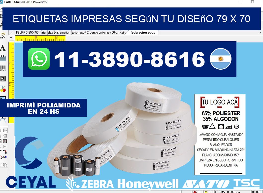 etiquetas impresas según tu diseño 79 x 70