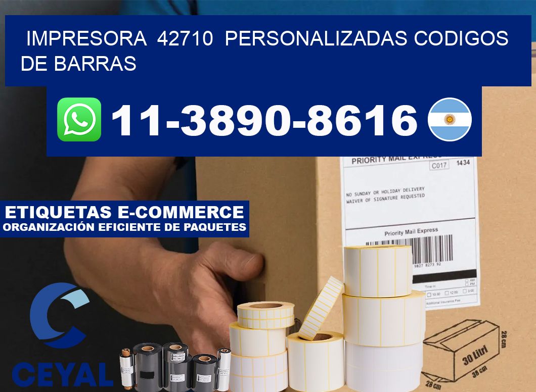 impresora  42710  personalizadas codigos de barras