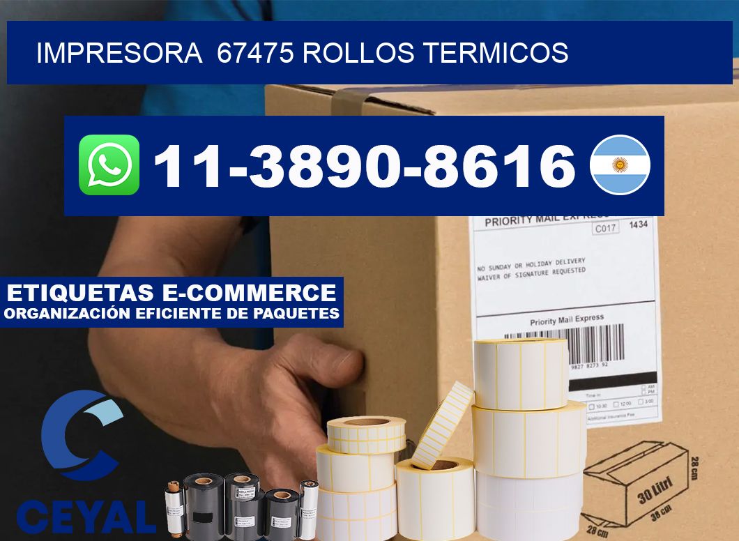 impresora 67475 rollos termicos