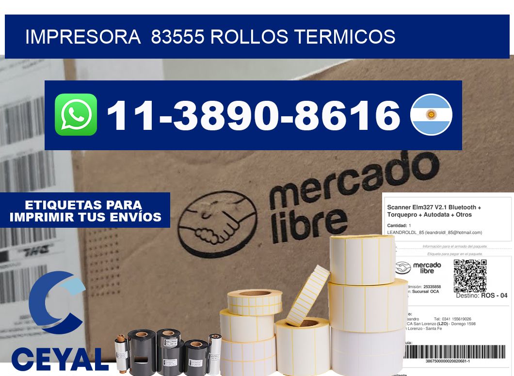 impresora  83555 rollos termicos