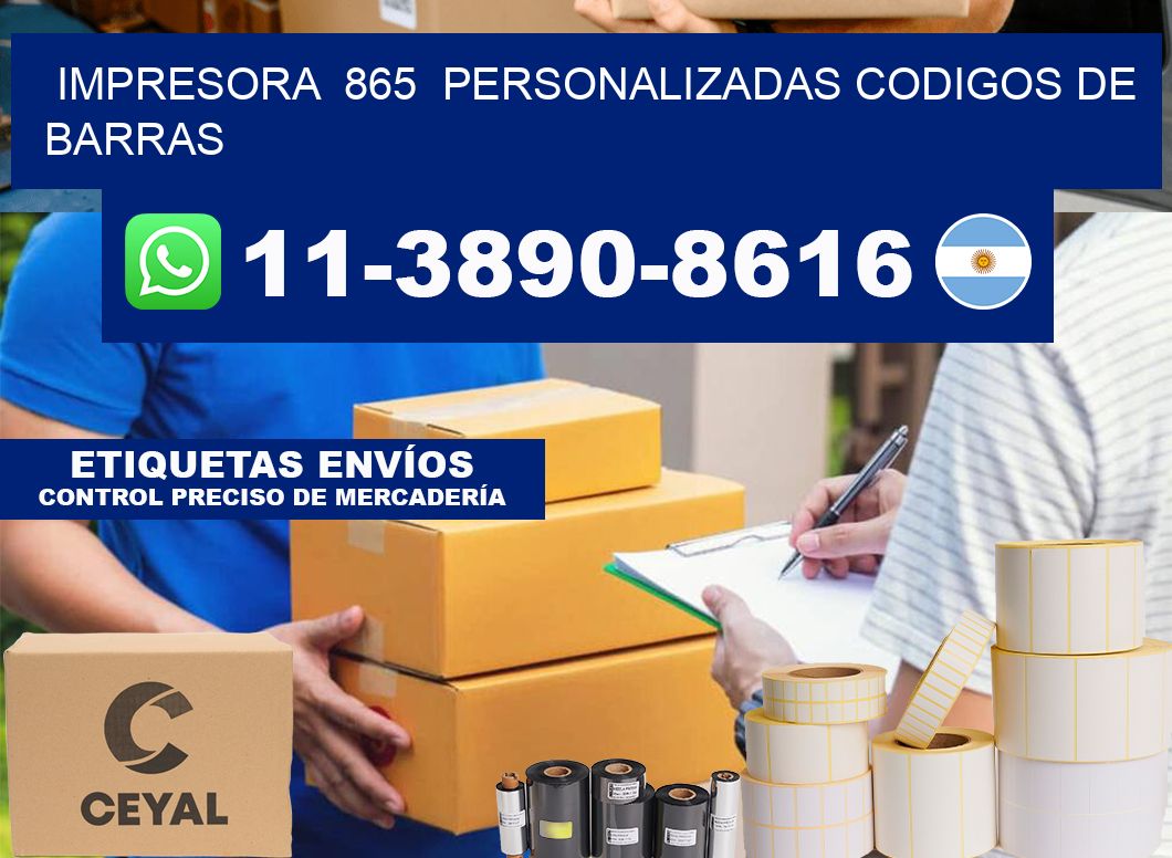 impresora  865  personalizadas codigos de barras