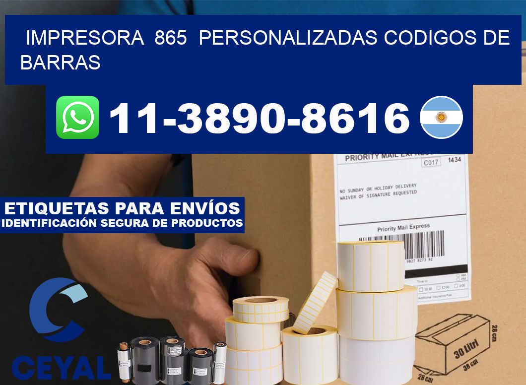 impresora  865  personalizadas codigos de barras