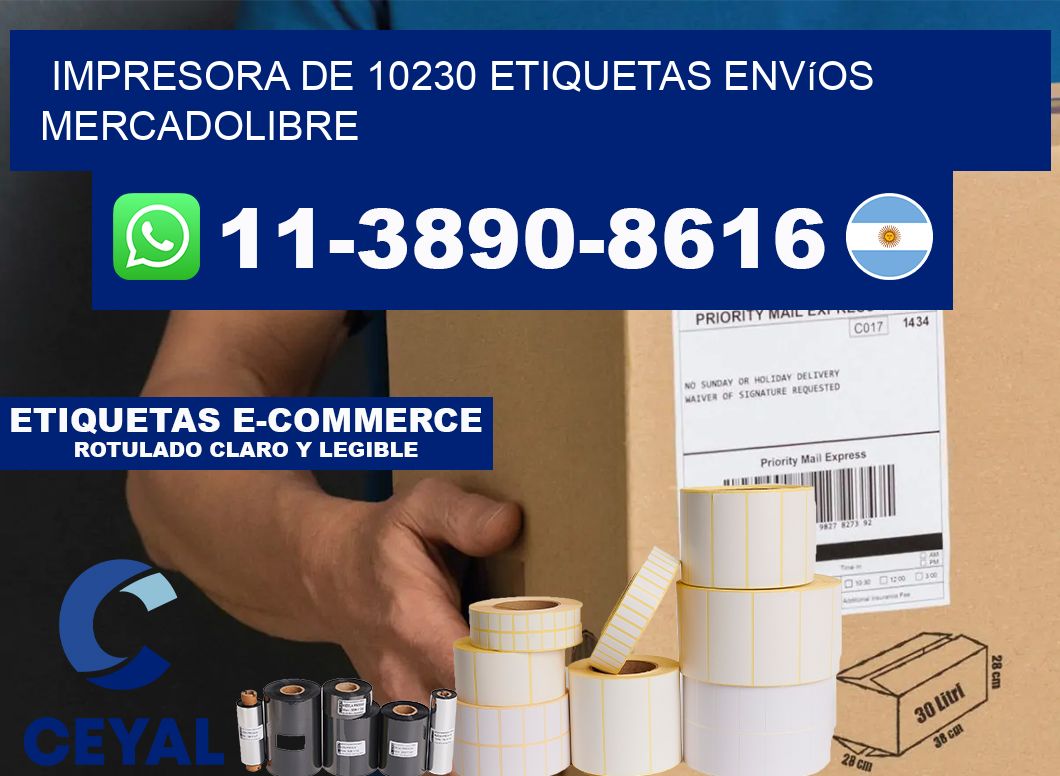 impresora de 10230 etiquetas envíos mercadolibre