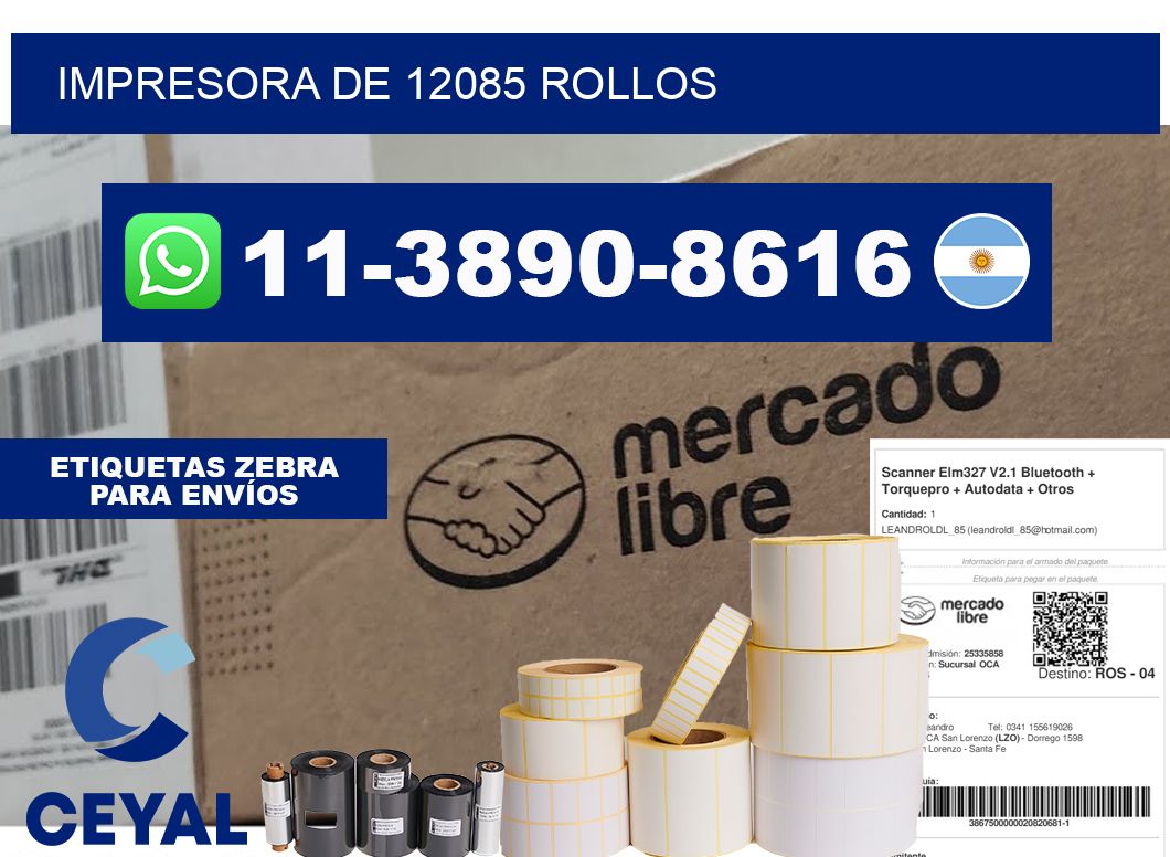 impresora de 12085 rollos