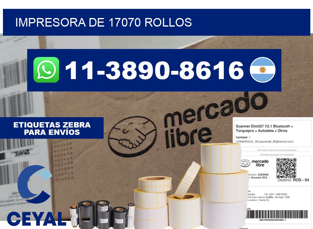 impresora de 17070 rollos