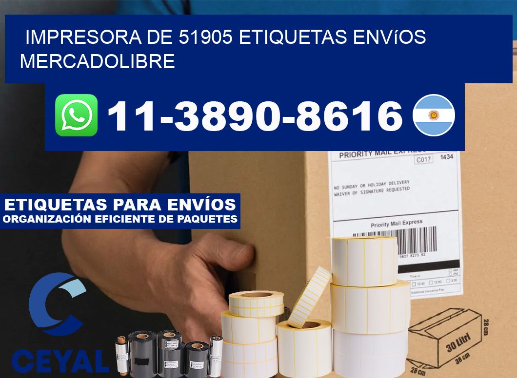 impresora de 51905 etiquetas envíos mercadolibre