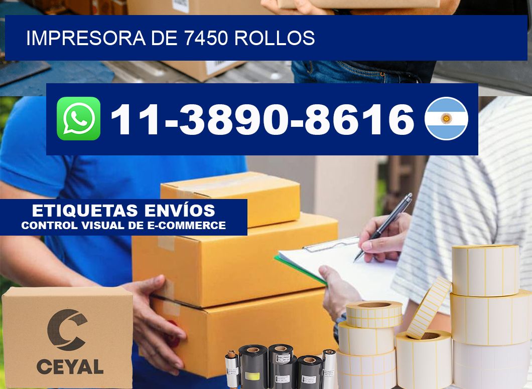 impresora de 7450 rollos
