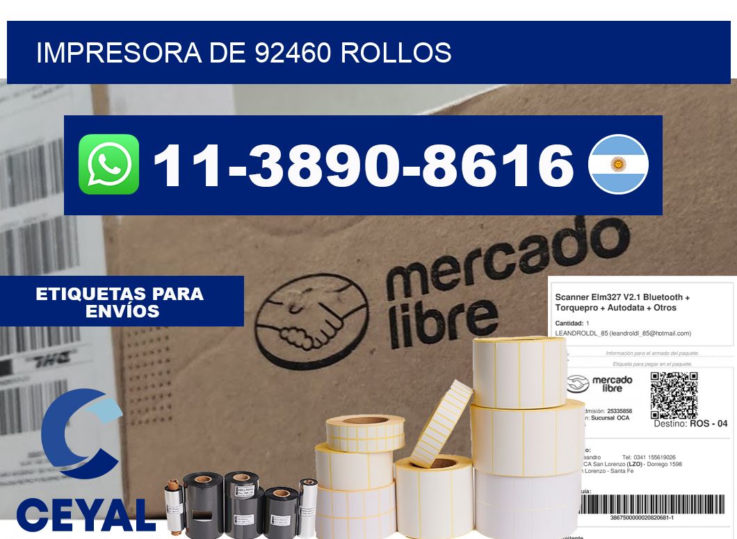 impresora de 92460 rollos