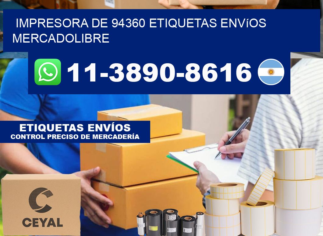 impresora de 94360 etiquetas envíos mercadolibre