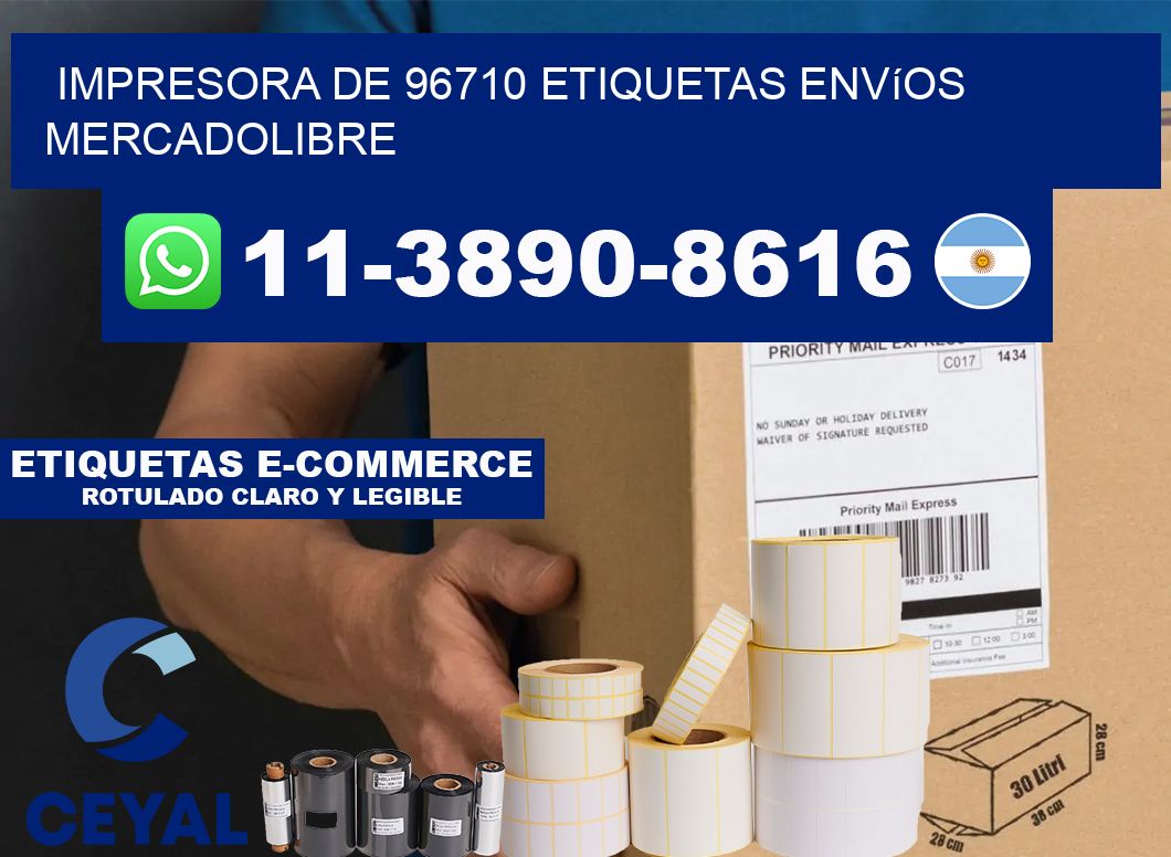 impresora de 96710 etiquetas envíos mercadolibre