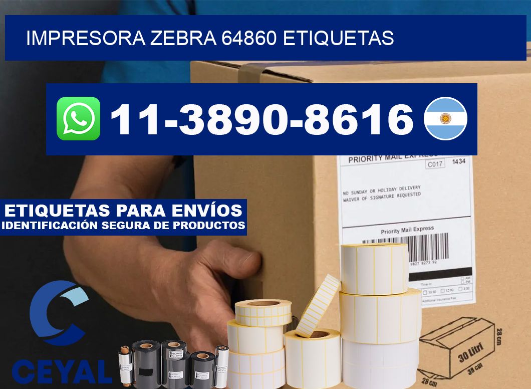 impresora zebra 64860 etiquetas