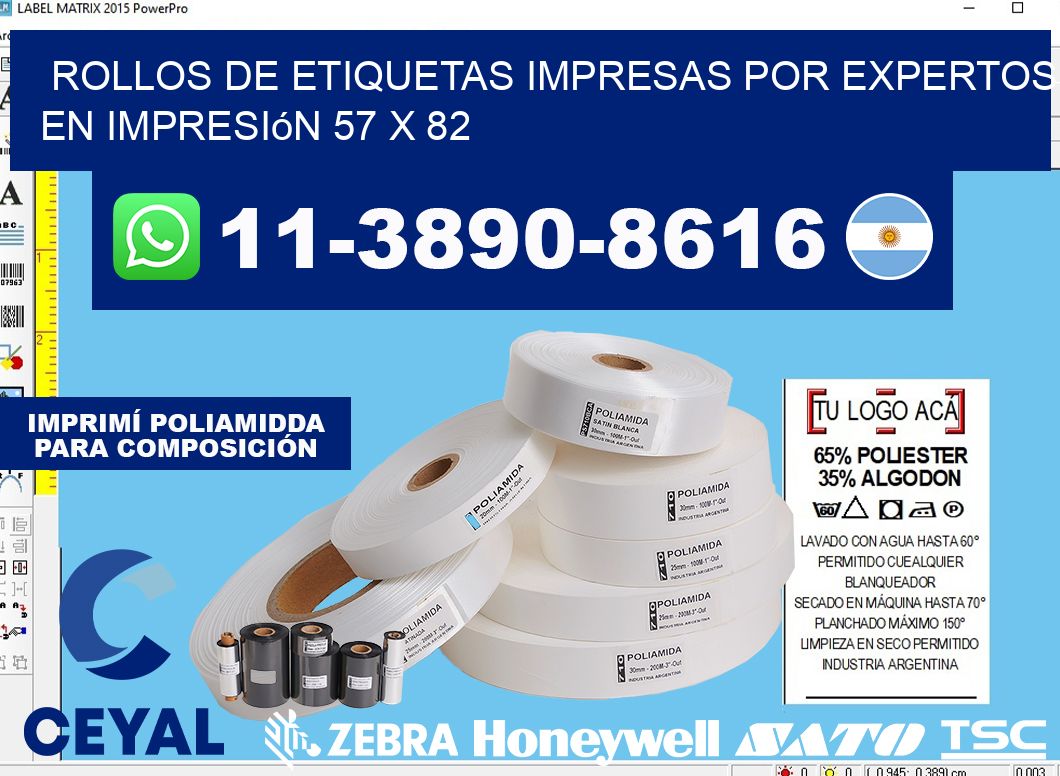 rollos de etiquetas impresas por expertos en impresión 57 x 82