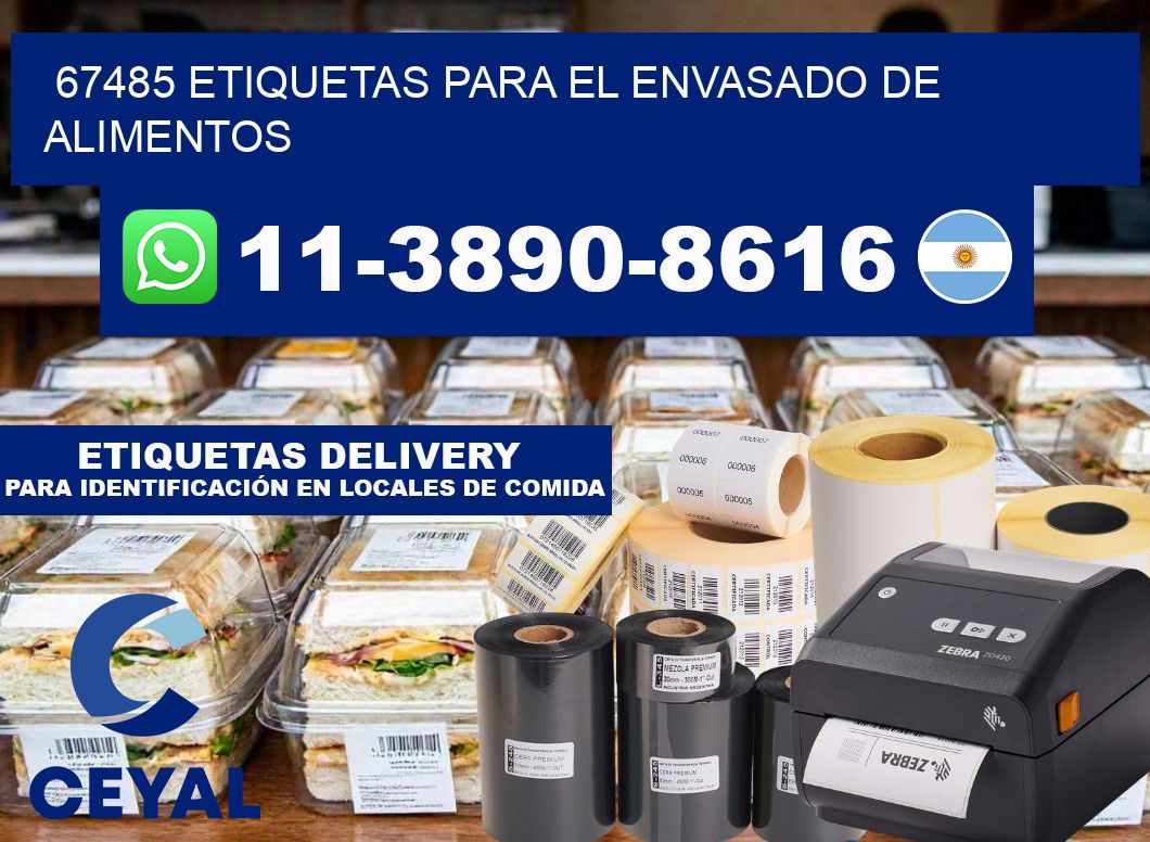 67485 etiquetas para el envasado de alimentos