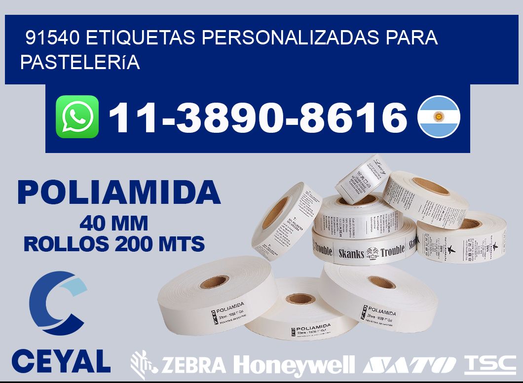 91540 etiquetas personalizadas para pastelería