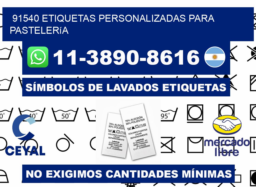 91540 etiquetas personalizadas para pastelería