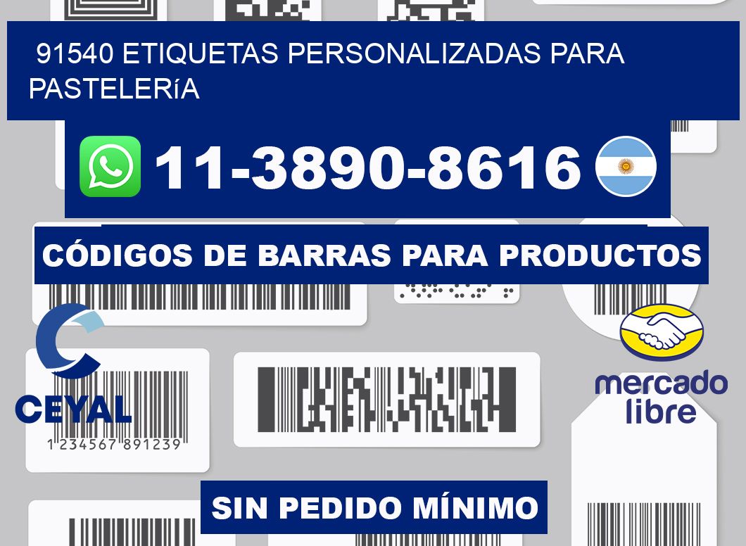 91540 etiquetas personalizadas para pastelería