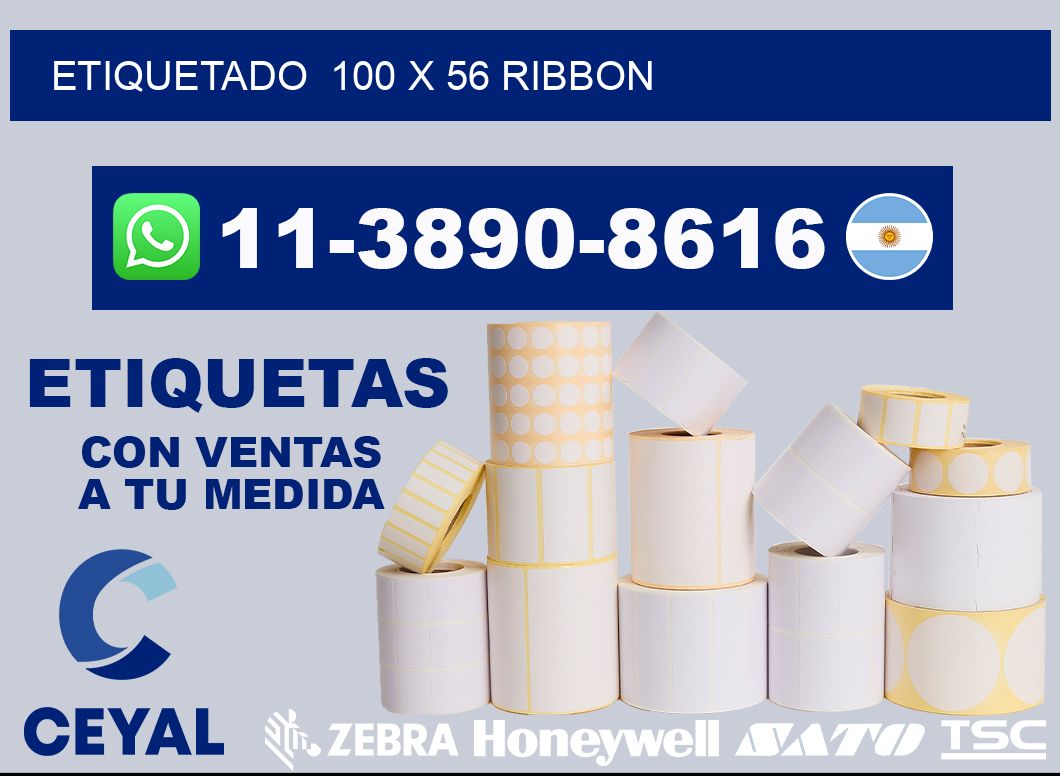 Etiquetado 100 x 56 ribbon