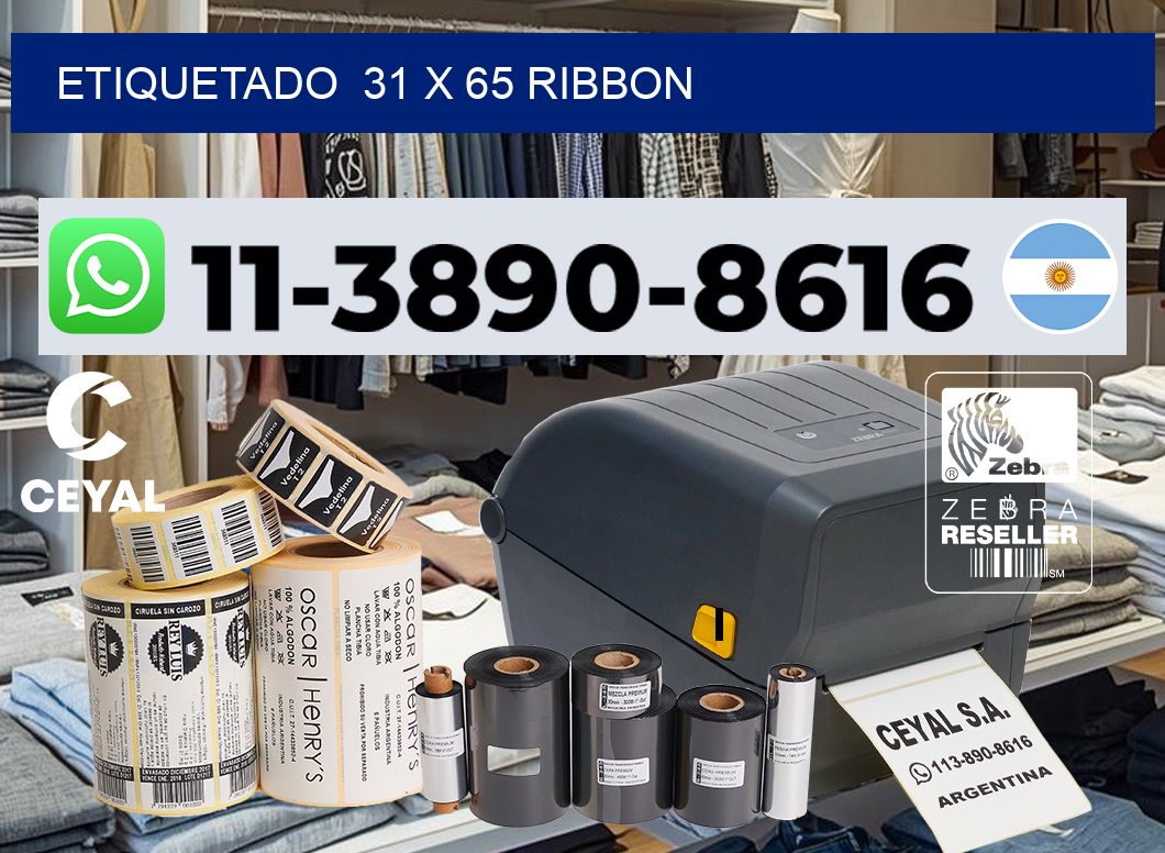 Etiquetado  31 x 65 ribbon