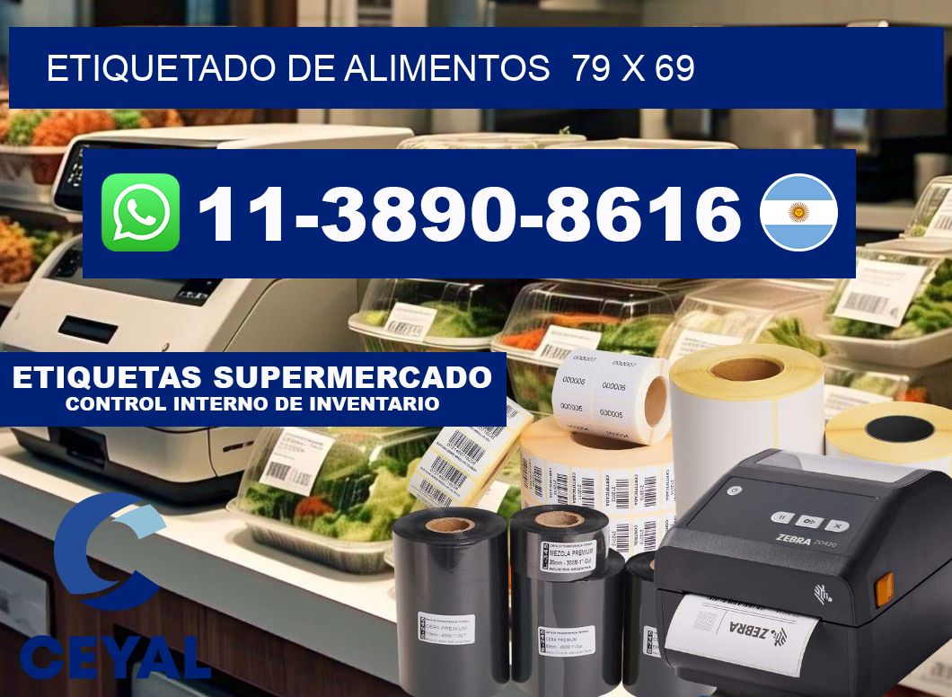 Etiquetado de alimentos  79 x 69