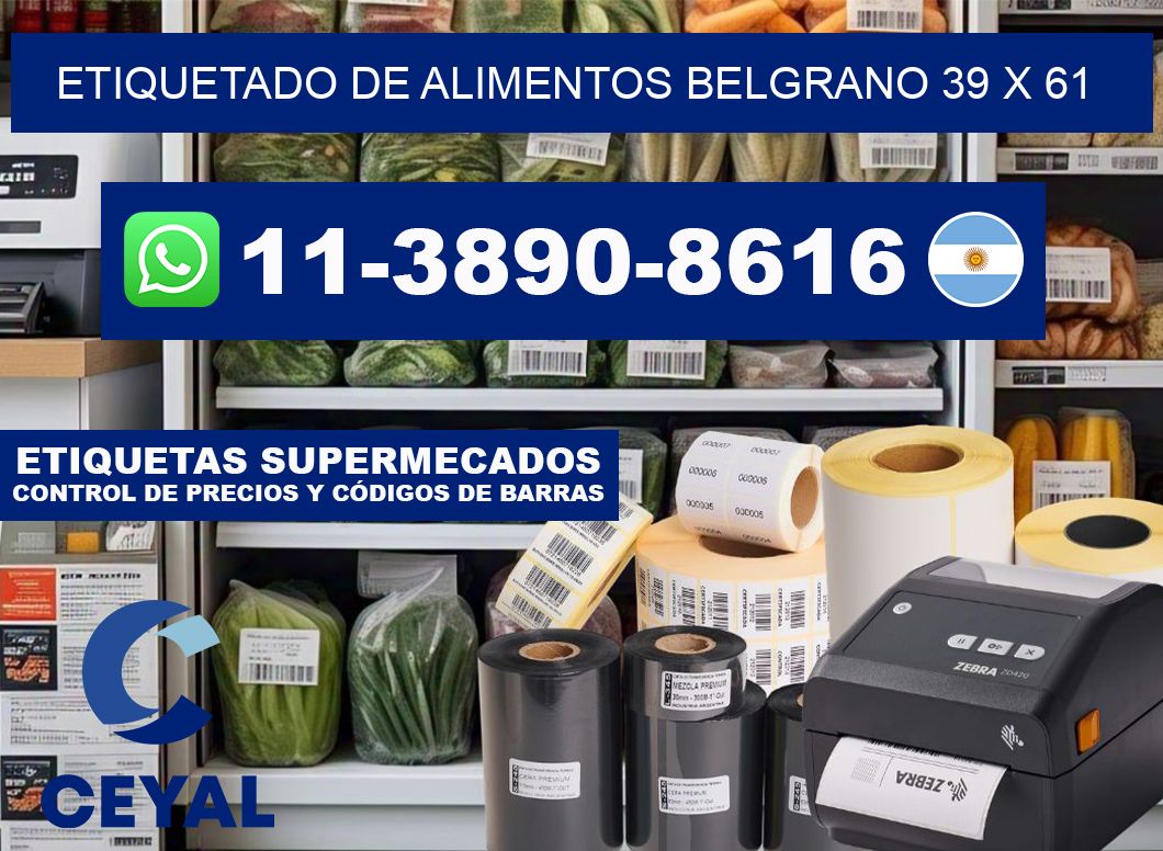 Etiquetado de alimentos belgrano 39 x 61