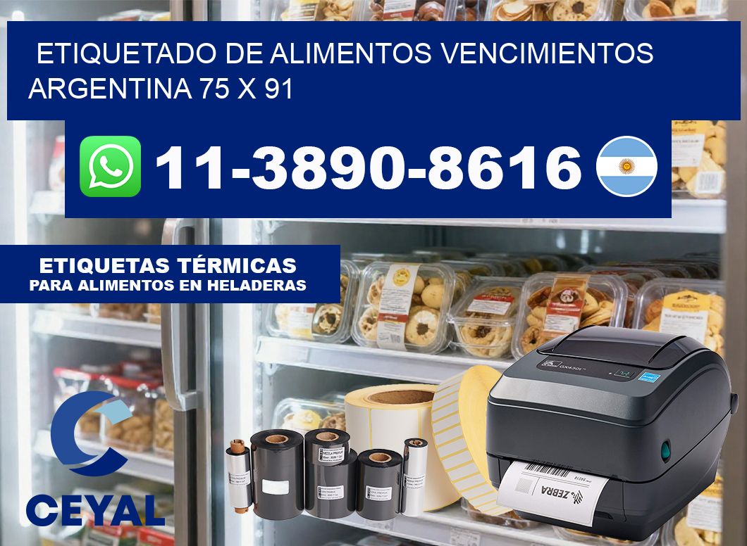 Etiquetado de alimentos vencimientos Argentina 75 x 91