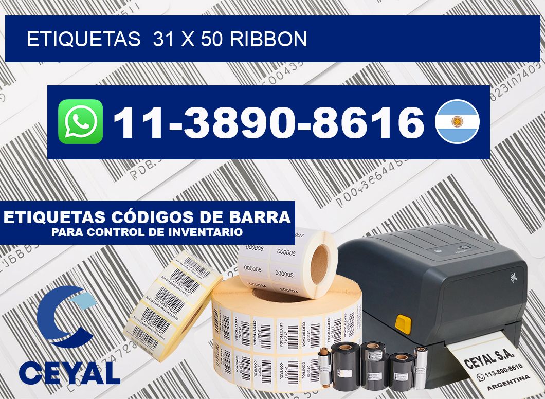 Etiquetas  31 x 50 ribbon