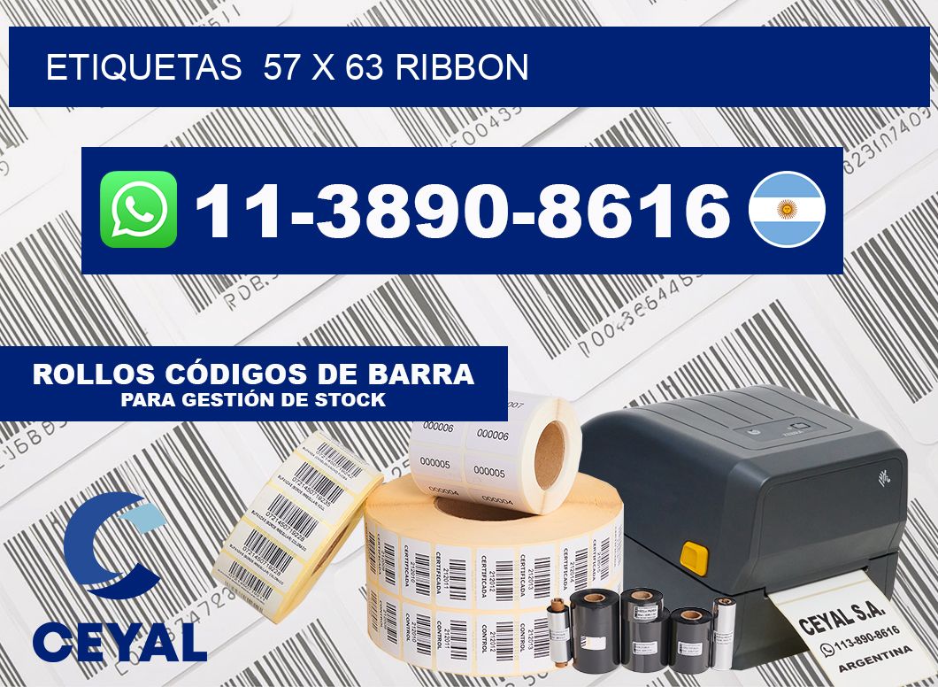 Etiquetas  57 x 63 ribbon