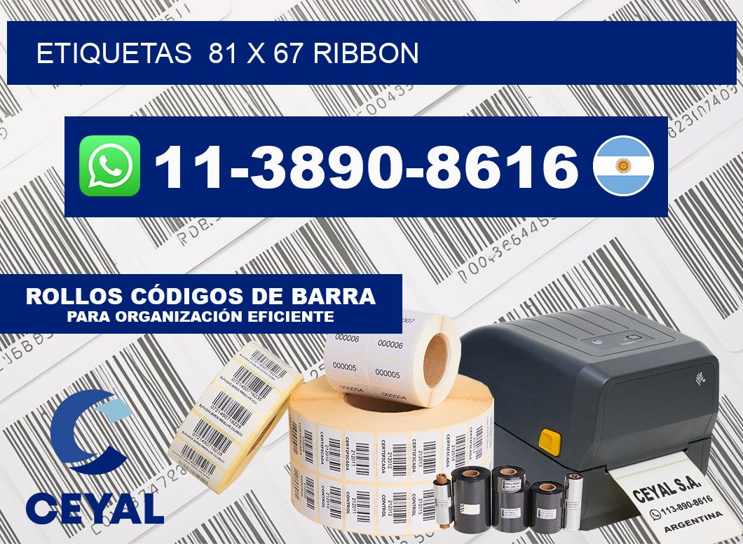 Etiquetas  81 x 67 ribbon