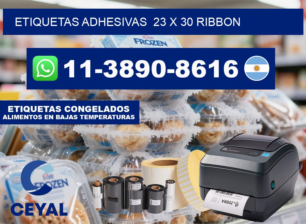 Etiquetas adhesivas  23 x 30 ribbon