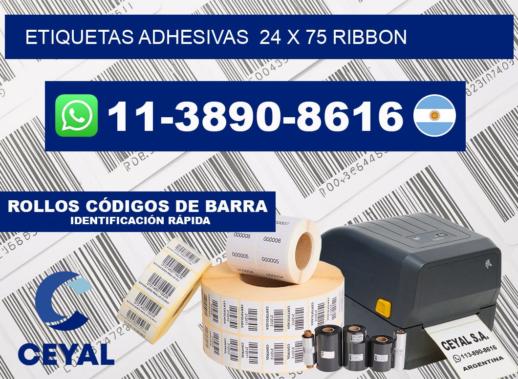 Etiquetas adhesivas  24 x 75 ribbon