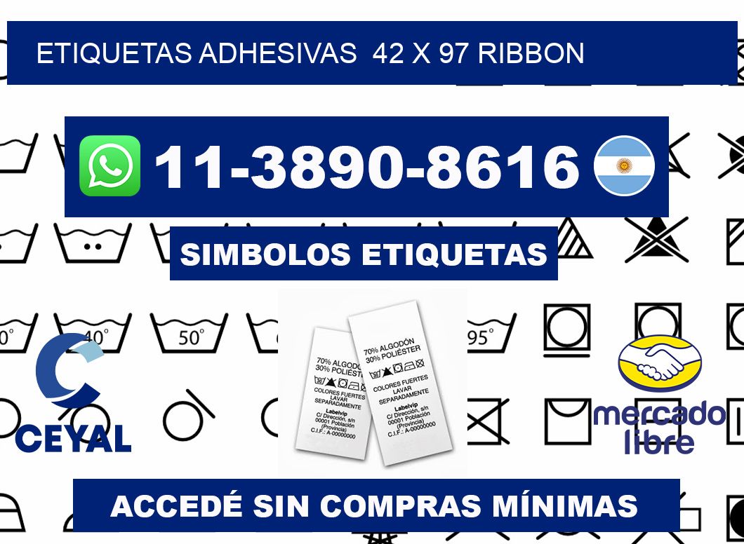 Etiquetas adhesivas  42 x 97 ribbon
