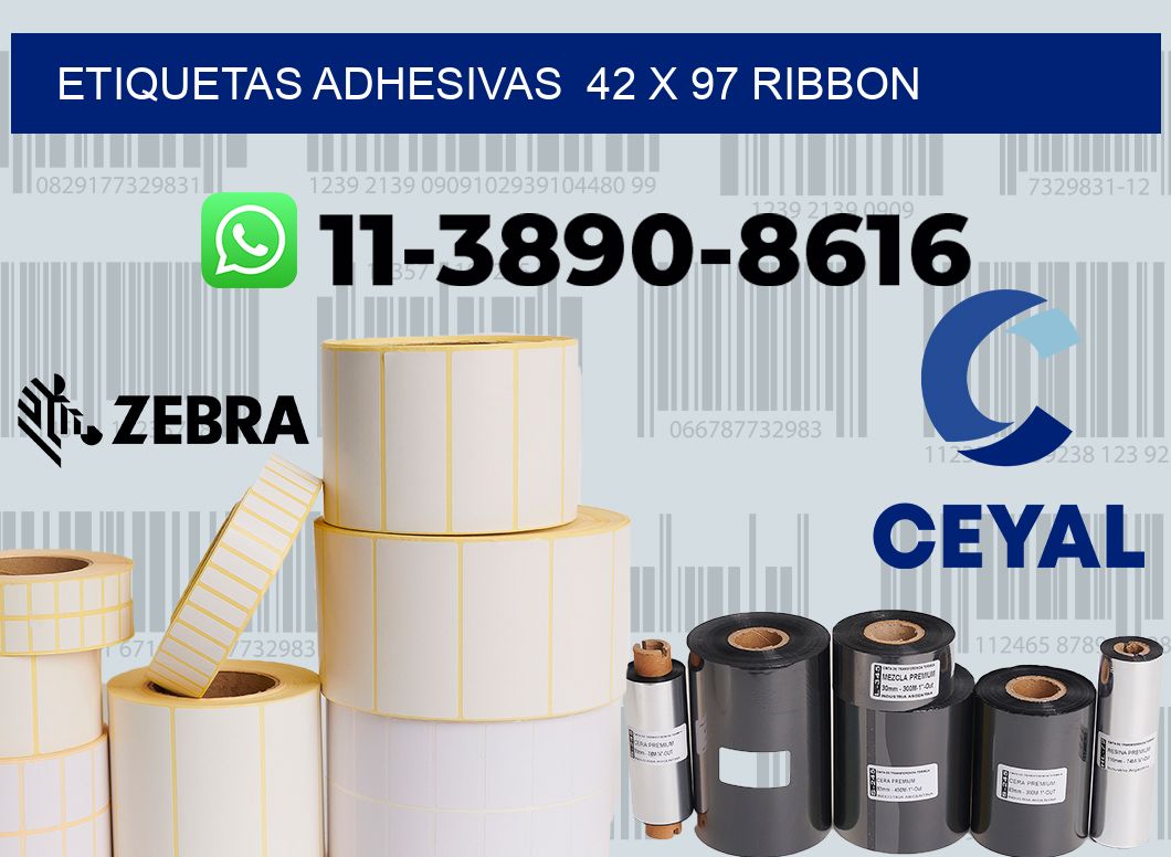 Etiquetas adhesivas  42 x 97 ribbon