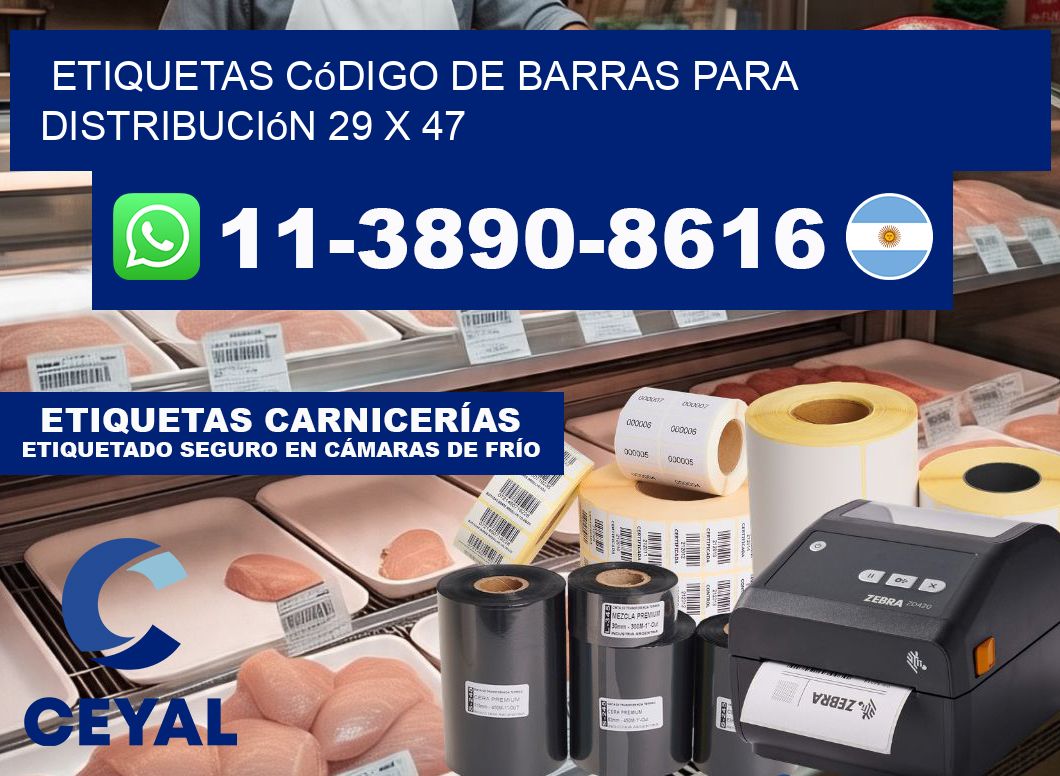 Etiquetas código de barras para distribución 29 x 47