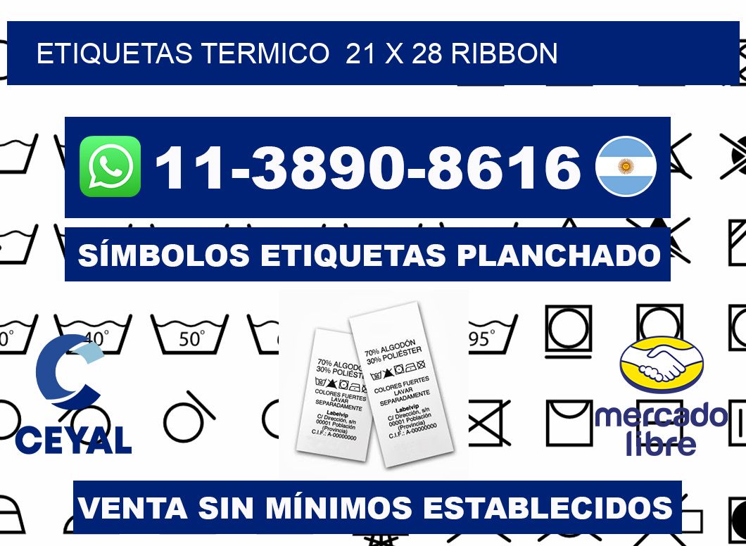 Etiquetas termico 21 x 28 ribbon