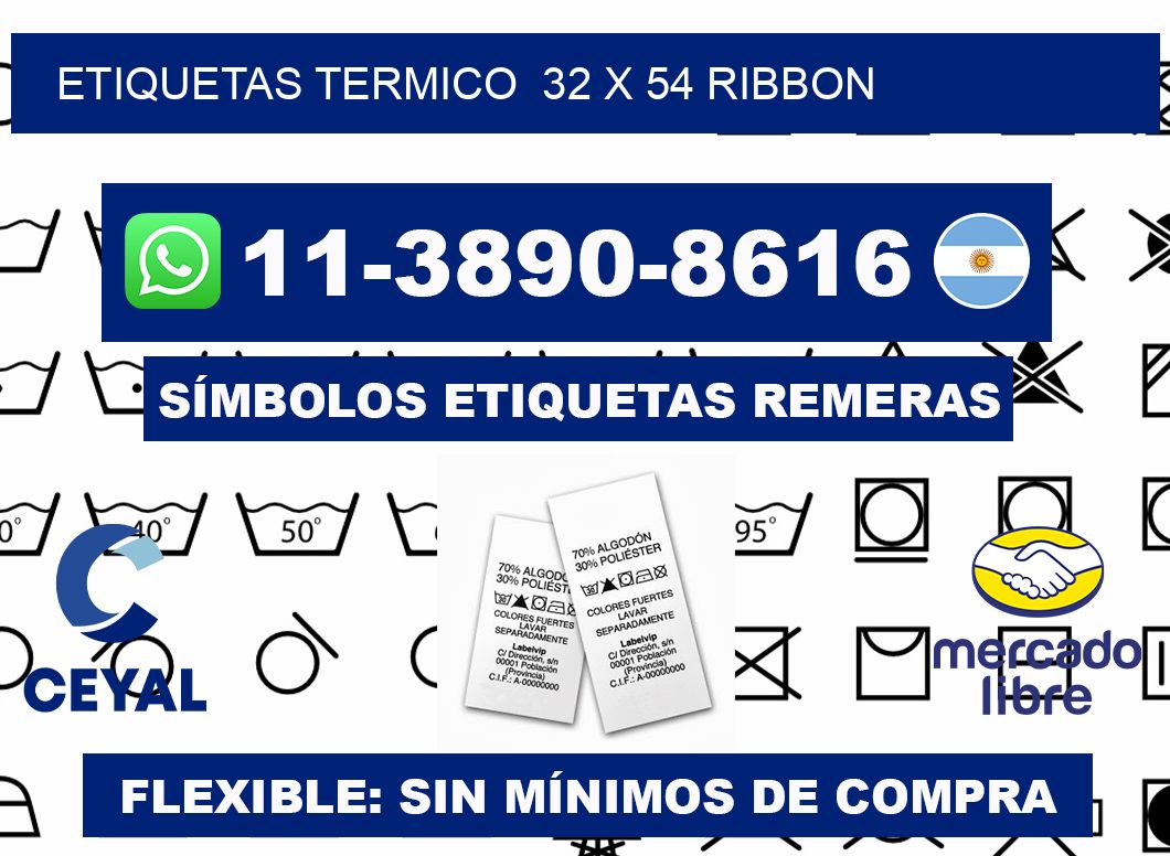 Etiquetas termico  32 x 54 ribbon