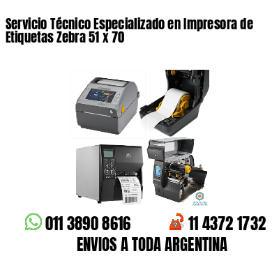 Servicio Técnico Especializado en Impresora de Etiquetas Zebra 51 x 70