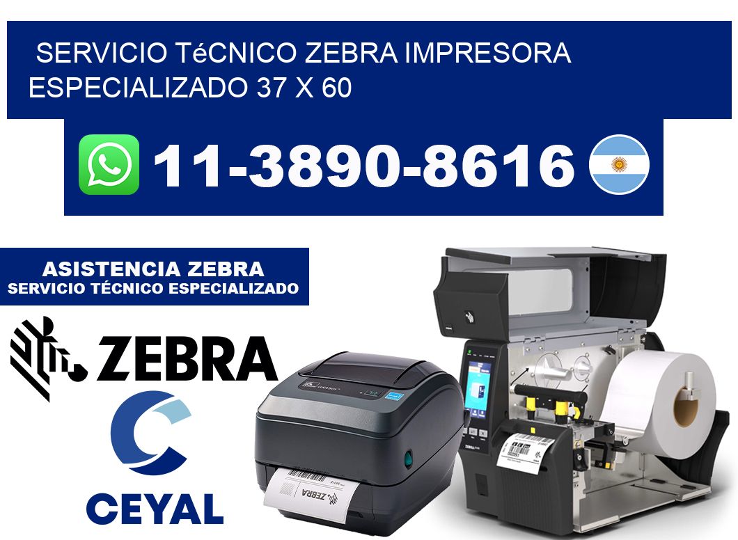 Servicio Técnico Zebra Impresora Especializado 37 x 60