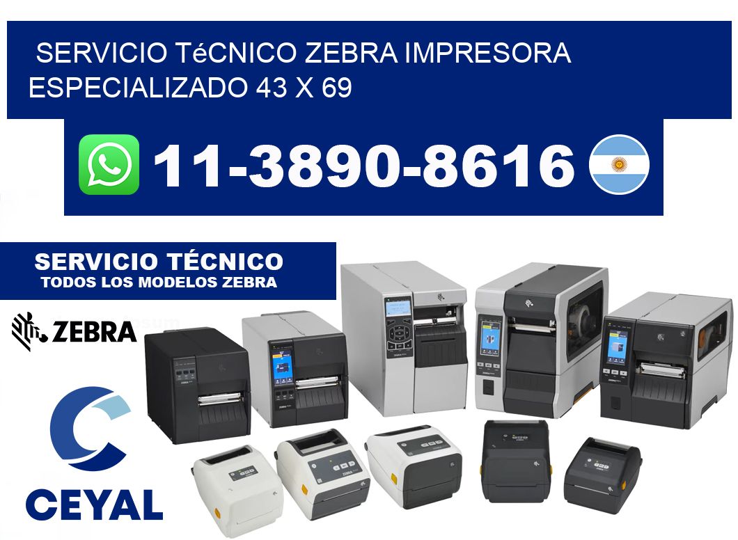 Servicio Técnico Zebra Impresora Especializado 43 x 69