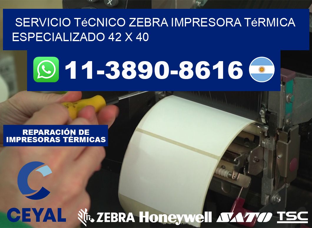 Servicio Técnico Zebra Impresora Térmica Especializado 42 x 40