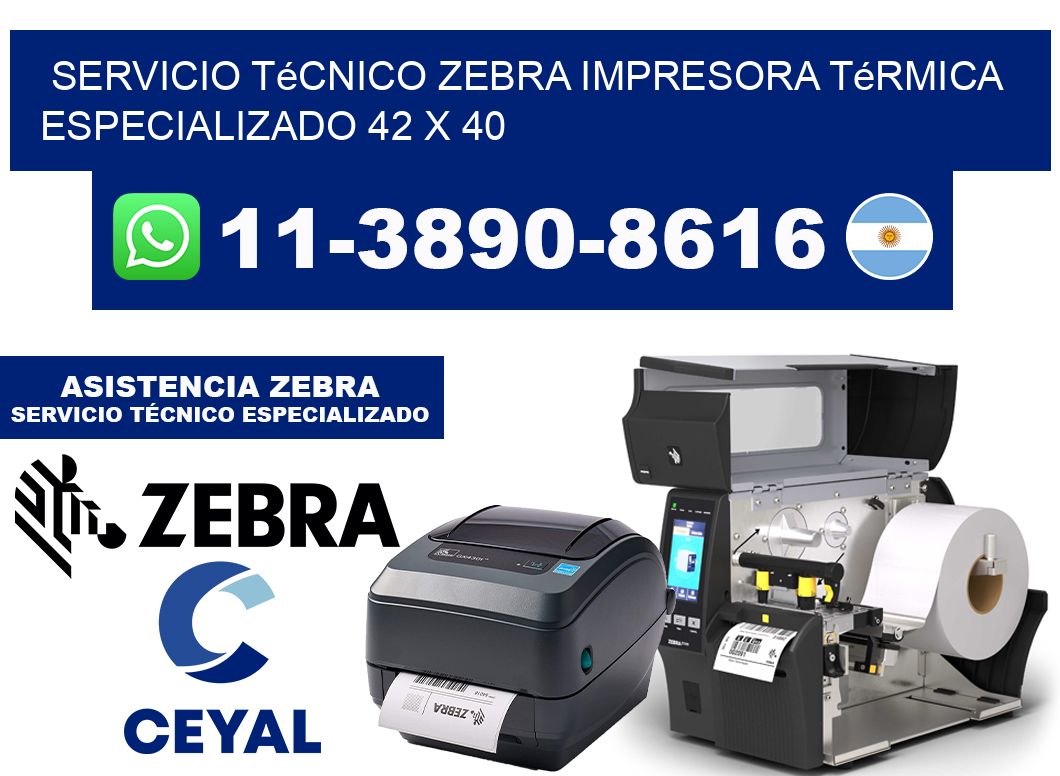 Servicio Técnico Zebra Impresora Térmica Especializado 42 x 40