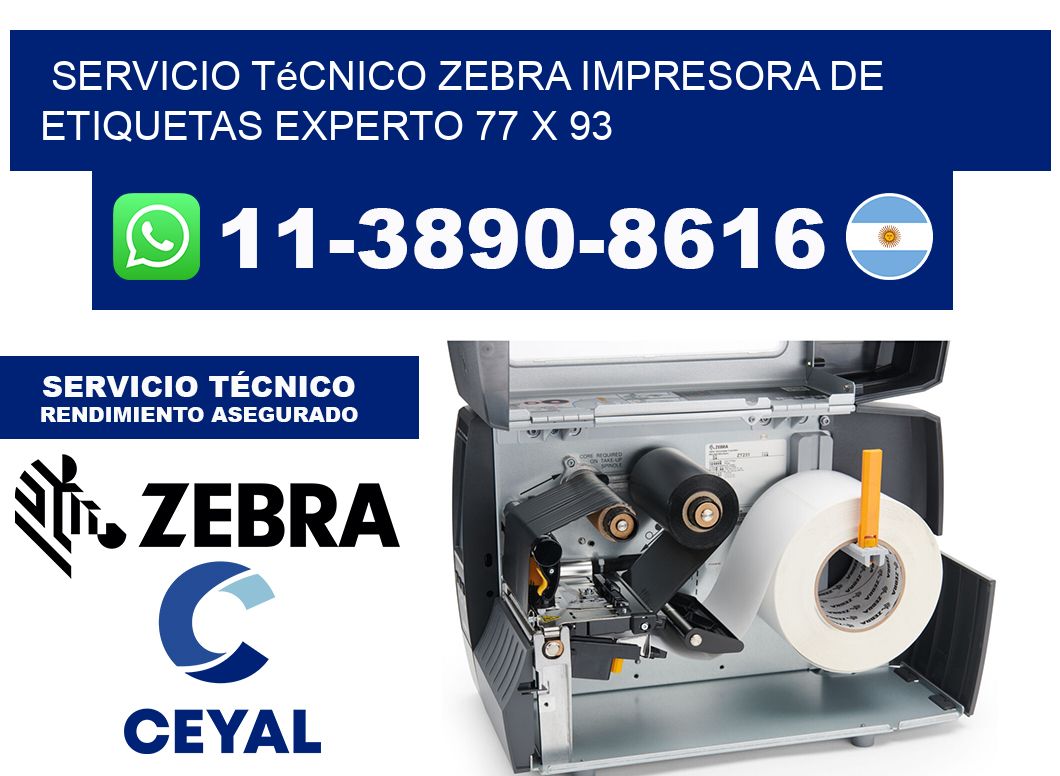 Servicio Técnico Zebra Impresora de Etiquetas Experto 77 x 93