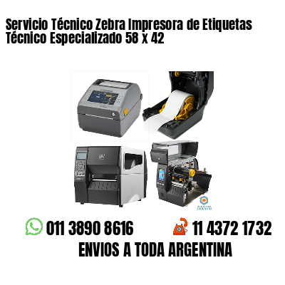 Servicio Técnico Zebra Impresora de Etiquetas Técnico Especializado 58 x 42
