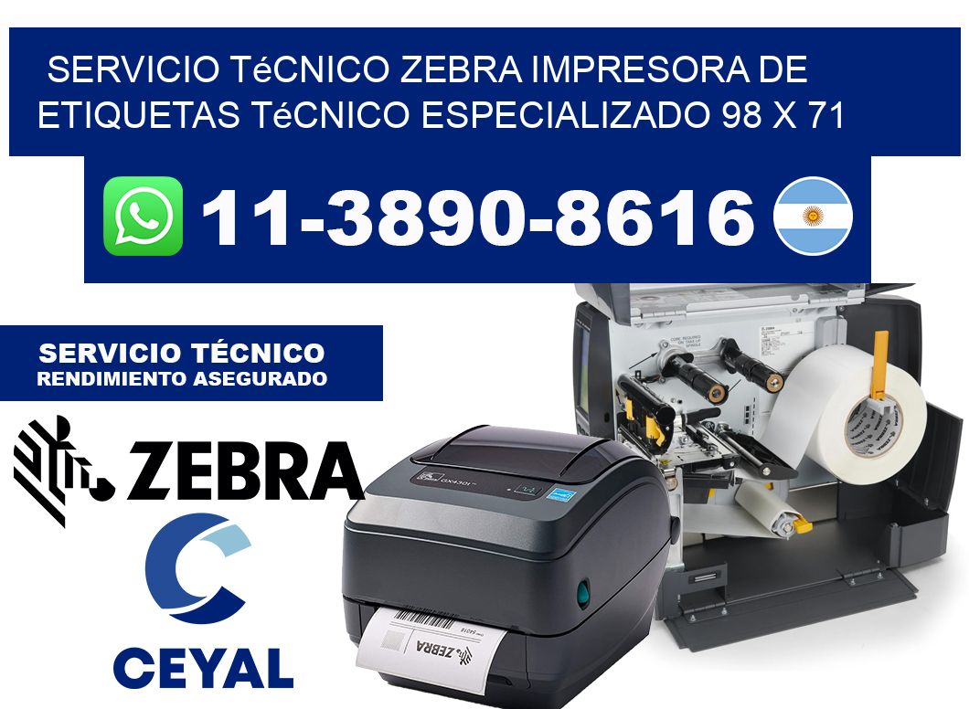 Servicio Técnico Zebra Impresora de Etiquetas Técnico Especializado 98 x 71