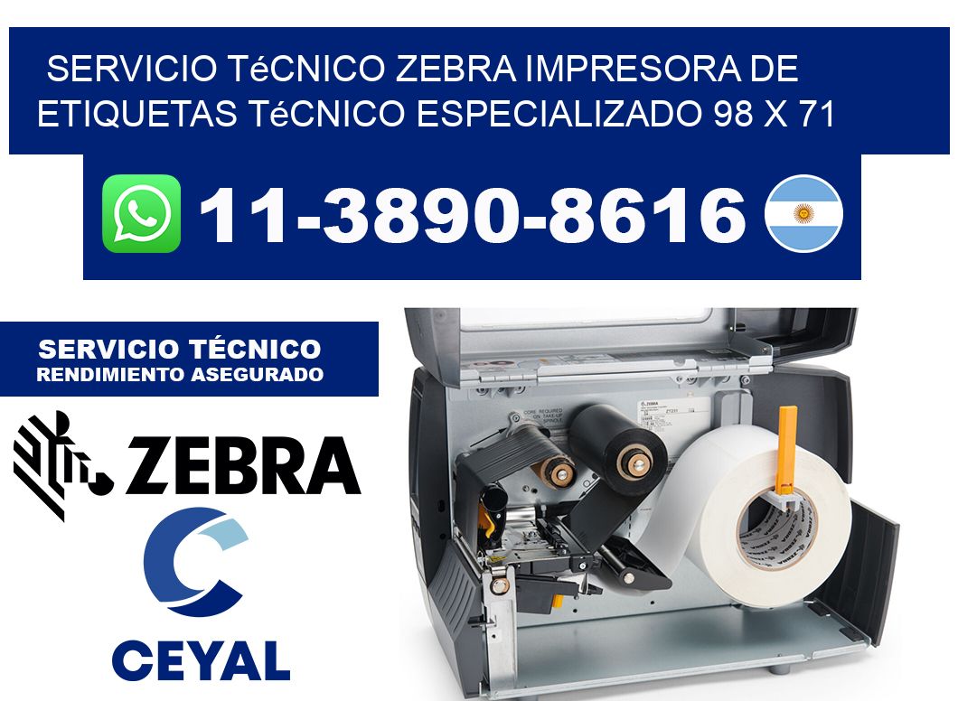 Servicio Técnico Zebra Impresora de Etiquetas Técnico Especializado 98 x 71