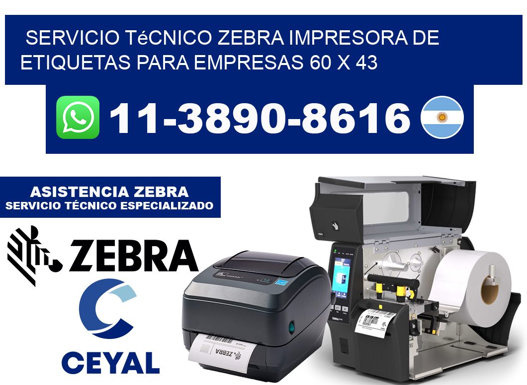 Servicio Técnico Zebra Impresora de Etiquetas para Empresas 60 x 43